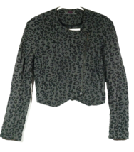 Zara TRF Night Collection Black Leopard Print Jacket Asymmetrical Zip Si... - £23.97 GBP