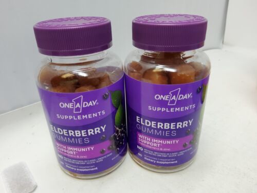 2x One A Day Elderberry EXP4/24Gummies with Immunity Support, 60 Count - £10.55 GBP