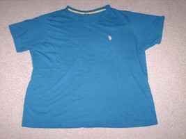Men&#39;s U.S. Polo Assn. V-Neck T Shirt Blue Xl 100% Cotton - £6.09 GBP