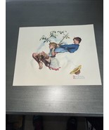 Norman Rockwell “Young Love Swinging” Raised Print 8x10 - $140.25