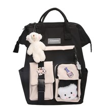  Fashion Design Children Teen Backpack With Kawaii Pin Cute s Accessories Cute B - £138.62 GBP