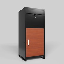Outdoor Parcel Drop Box - Courier Locker with Mechanical Lock, Floor Sta... - $240.99