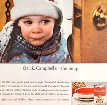 1965 Campbell&#39;s Classic Tomato Soup Advertisement Vintage Canned Foods D... - $560.27 MXN