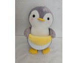 MGF Penguin Holding Banana Plush Stuffed Animal Grey White Yellow 11&quot; - $11.37