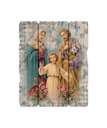 Holy Family Vintage Wood Plaque - £21.32 GBP