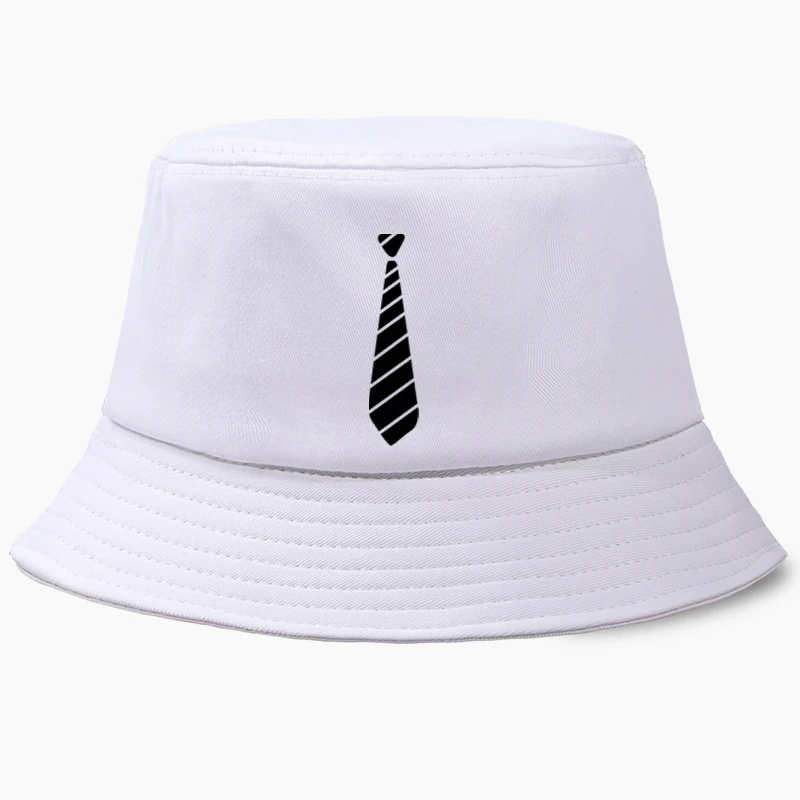 Necktie Panama Bucket Hats Fishing Hat Bob Fisherman Foldable Wide Brim Chapeau  - $15.88