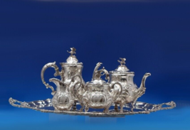 Robert and Belk English Estate Sterling Silver Tea Set 5pc Sheffield (#7372) - £9,391.29 GBP