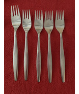 Dalia Spain Braque Modernist Stainless Flatware 4 Salad Forks 1 Dinner Fork - $33.79 CAD
