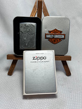 1999 Zippo Harley Davidson Motorcycle Perched Eagle Cigarette Lighter In Tin - £31.65 GBP