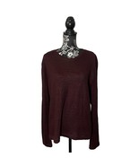BOSS Hugo Boss Long Sleeve Burgundy Wool Blend Crewneck Sweater - 45&quot; Chest - £21.62 GBP