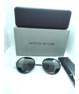 Mykita mylon hay Lunettes de Soleil 309 Argent Cadre 49/23 Noir Lentilles - £300.27 GBP