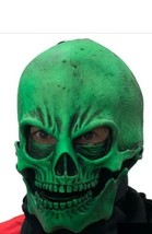 UV Green Glow Death Skull Reactive Mask Head Sock Skeleton Costume zagon... - $57.42