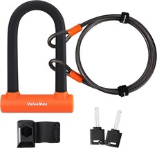 ValueMax Bike U-Lock Combination Heavy Duty Bike U-Lock 16mm Shackle &amp; 6FT Cable - £41.55 GBP