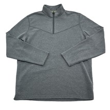 Magellan Outdoors Sweater Mens L Gray Loose Fit Long Sleeve Chest Zip Pullover - $29.68