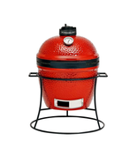 Kamado Joe 13.5 in. Portable Charcoal Grill Red with Iron Cart Heat Defl... - £274.57 GBP