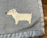 Carter’s Blue Plush Baby Blanket With White Dog  - £19.39 GBP