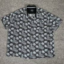 Nat Nast Shirt Mens 2XL Blue Silk Blend Button Short Sleeve Hawaiian XXL... - £12.21 GBP