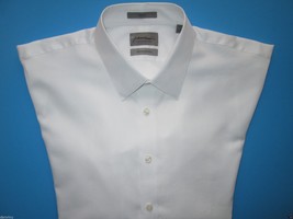 John W. Nordstrom Trim Fit C Chic Texture Men’s Dress Shirt White 17.5 | 31  - £34.93 GBP