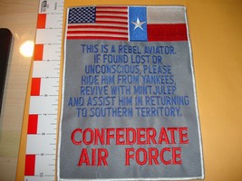 Air Force Patch Texas US flags large embroidered  - $21.77