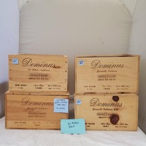 Lot of 4 Vintage Wine Wood Panel 1995/97 Dominus Napa California Crates ... - $63.36