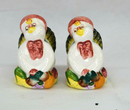 Vintage Anthropomorphic Turkeys Figural Salt And Pepper Shakers  - £9.67 GBP