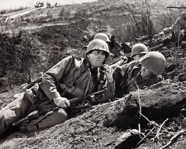 Pork Chop Hill 1959 Gregory Peck lies on hillside with his men 8x10 inch photo - $10.99