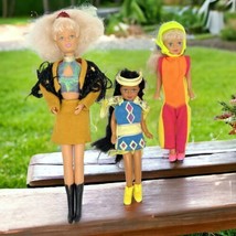 VTG Kid Kore Doll Lot of 3 Barbie Style 90s Western Native American Biker Girls - £13.71 GBP