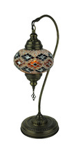 Scratch &amp; Dent Artistic Mosaic Half Heart Red and Orange Glass Accent Table Lamp - £27.73 GBP