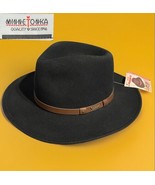 Cowboy Hat Mens S Vintage 80s Black Felt Wool Minnetonka Weekender Fedor... - $47.90