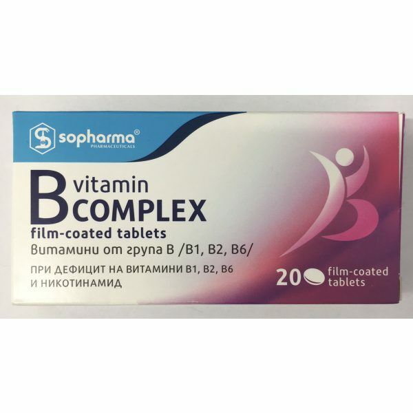 Vitamin B complex* 20 TABL. - $6.95