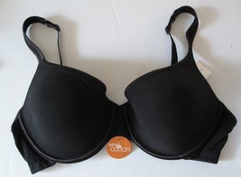 Vassarette Pushup Underwire Bra Sz 36D Cotton Blend Solid Pattern Black - $14.84