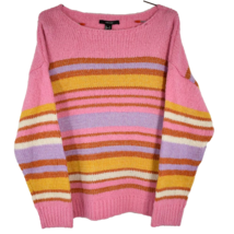 Forever 21 Misses Small Pink Striped Knit Boatneck Sweater NWT - £15.13 GBP