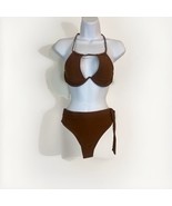 Women&#39;s Brown Shein Underwire 2 Piece Stretch Swimwear. Size S. Panty an... - £18.50 GBP