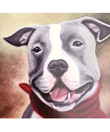 C2000s Postcard Pit Bull Terrier Jess Baer Illustrations Vintage Dogs DWSS5 - $371.04 MXN