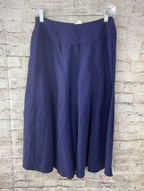 J Jill Women&#39;s Navy Blue Polyester Blend Circle Swing Flowy Skirt Size 2 New - £5.97 GBP