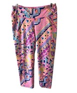 Lilly Pulitzer Luxletic Weekender Multi Colored Cropped Leggings Size M - £29.56 GBP