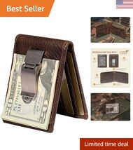 HoJ Co. DEACON ID Bifold Money Clip Wallet For Men | Full Grain Leather ... - $59.76