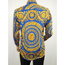 Men's AVM Crystal Shirt Medallion Medusa Cotton Slim Fit 9628-06 Royal Blue image 3