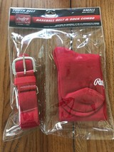 New Rawlings Youth Red Baseball Belt And Sock Combo Pack Size Small Ships N 24h - $29.58