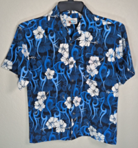 Ocean Current Blue Hawaiian Shirt Boy&#39;s Youth Size Medium - £7.83 GBP