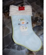 St. Nick&#39;s Choice Baby&#39;s 1st Christmas Stocking Light Blue New 14&quot; - $14.25