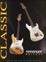 Fernandes Classic Series gold white guitar 1990 advertisement 8 x 11 ad print - £3.17 GBP