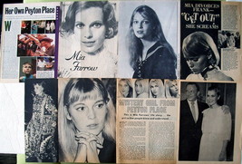 MIA FARROW ~ 27 Color and B&amp;W Clippings, Articles, PIN-UPS from 1964-1979, 1997 - £6.01 GBP