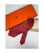 Men’s Hermes Elephant &amp; Horse Polo Tie REF: 5416 OA | No Box - $130.23 CAD
