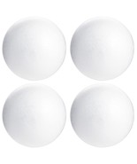 4 Pack Solid Foam Balls For Crafts, 5 Inch Round White Polystyrene Spher... - £25.17 GBP