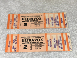 ULTRAVOX  1980 UNUSED CONCERT TICKETS  Armadillo World Headqurters Midge... - $24.98