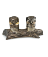 Vintage M.H. silver plated owls on a branch Salt &amp; Pepper Shakers - €29,76 EUR