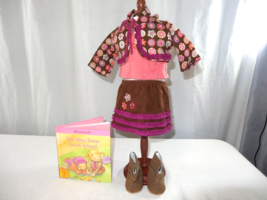 American Girl Bitty Baby Twin School Time Skirt Outfit With Book - $24.75