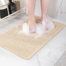 Non Slip Bathtub Mat, Anti Slip Shower Mat, Fast Drying Bath, Beige 24X1... - £18.08 GBP