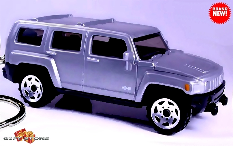 Primary image for RARE KEYCHAIN SILVER PEWTER GREY HUMMER H3 NEW 4X4 CUSTOM Ltd EDITION GREAT GIFT